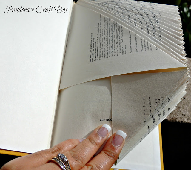 book page folding art, book page folding tutorial, book page folding, folding book pages, book folding, DIY,