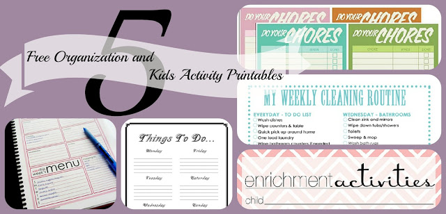 Free organization and kids activity printables free organization printables, printable, printables, to do list printable, kids activity printables, meal printable, cleaning printable