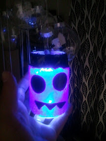 illuminating glass jar