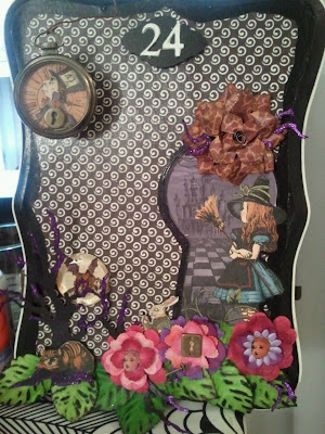 Graphic 45, paper crafts, frame, crafts, alice in wonderland art, tutorial, paper, 