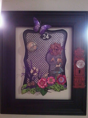 Graphic 45, paper crafts, frame, crafts, alice in wonderland art, tutorial, paper, 