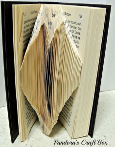 Book folding, origami, heart folding book, hear fold, book folding art, book folding tutorials, DIY, old books, folding old books, recycling books