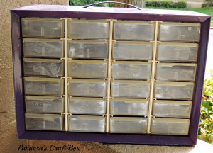 tool box, tool chest, makeover, diy, krylon, spray paint, purple, metal took chest, rust, chalkboard paint, flea market