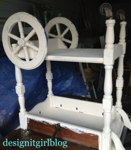 serving cart, DIY painting rolling serving cart, serving cart with wheels, outside rolling cart