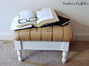 upholster, reupholster, footstool, chalk paint