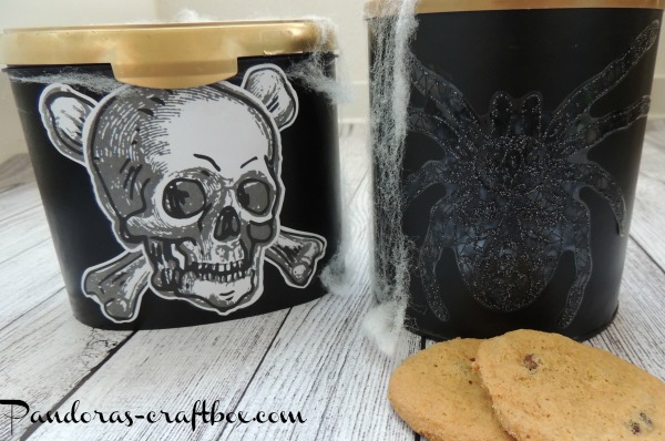 recycle formula container, Halloween craft, mod podge