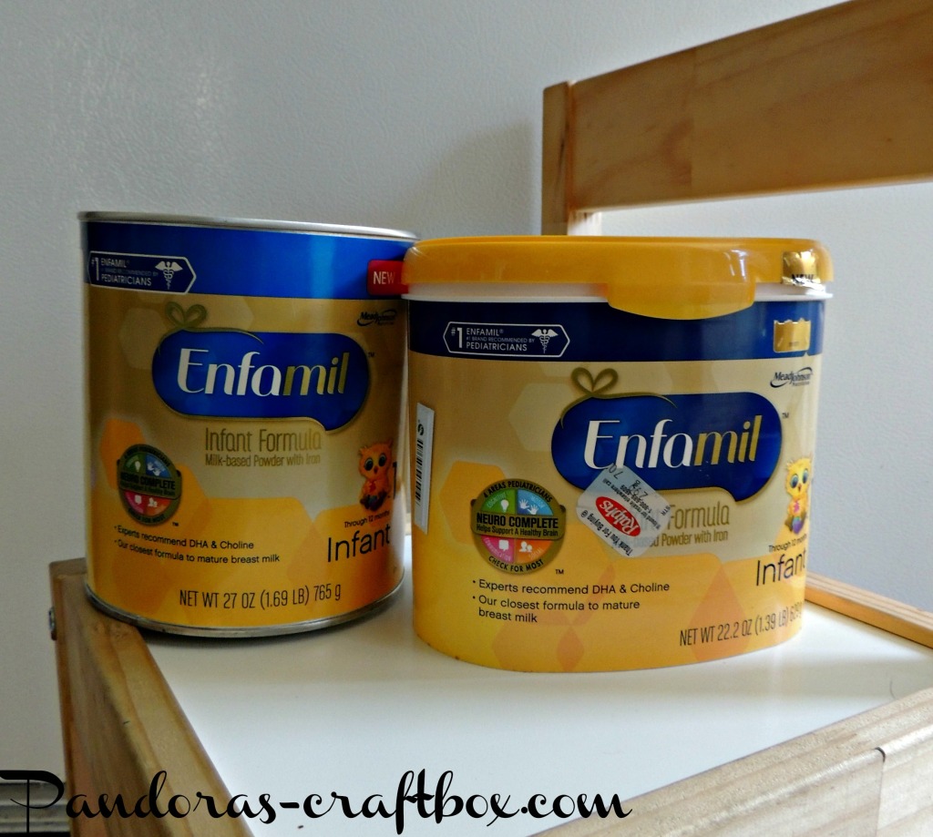 recycle formula container, Halloween craft, mod podge