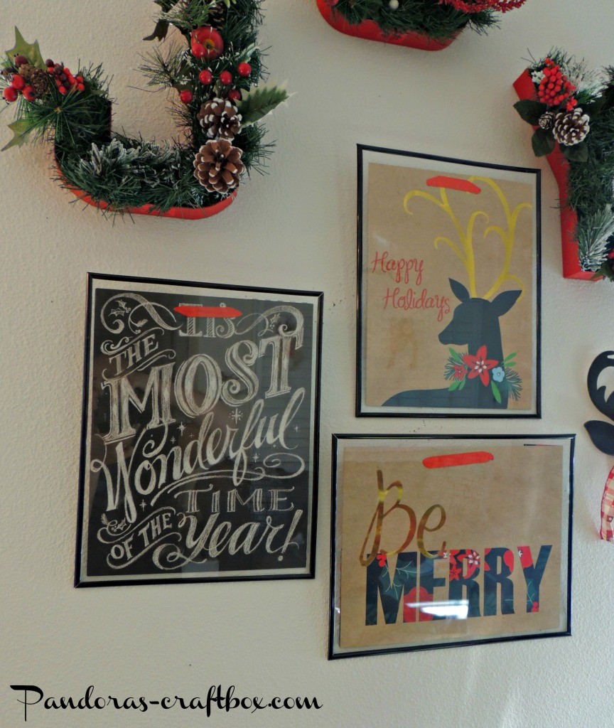 Christmas decor, christmas crafts, christmas gift bags, holiday crafts, holiday gifts, christmas frames, tutorial, diy, target dollar bin, target gift bags