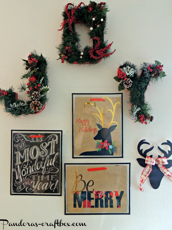 Christmas decor, christmas crafts, christmas gift bags, holiday crafts, holiday gifts, christmas frames, tutorial, diy, target dollar bin, target gift bags